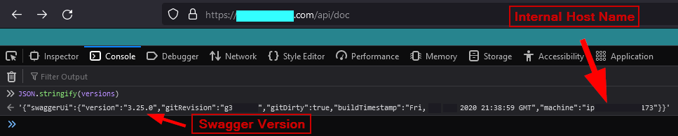 Swagger Version and Hostname Image